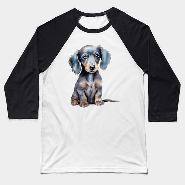 dachshund Baseball T-Shirt by Daria Kusto